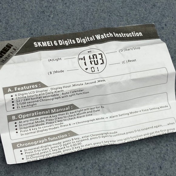 SKMEI Purple Six Digits Digital NWT As Is Silicone Silver Heart Week Days Unisex